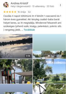 Gyerekbarát vízparti horgász szállás babával - image on https://domsod.holiday