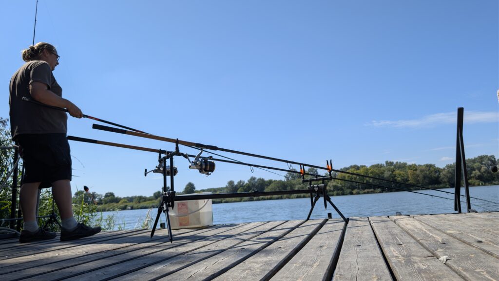 Fishing pier in Hungary Fishing pier in Hungary